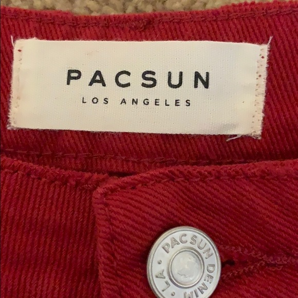 RARE: PacSun cherry red mom jeans - Picture 3 of 4